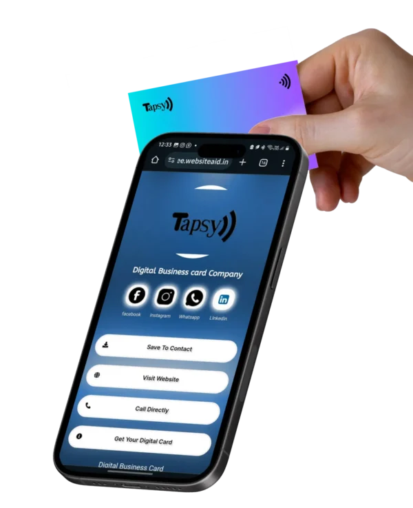 Digital business card tapsy